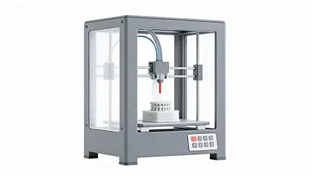 Ilustra??o de impressora 3D industrial