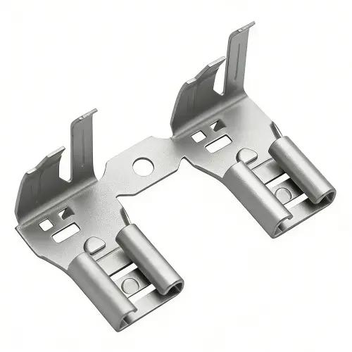 Bead blasted stamped metal surface