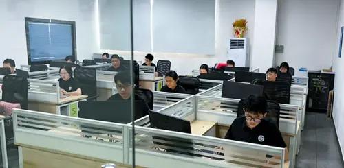 Equipe de especialistas técnicos sênior no trabalho