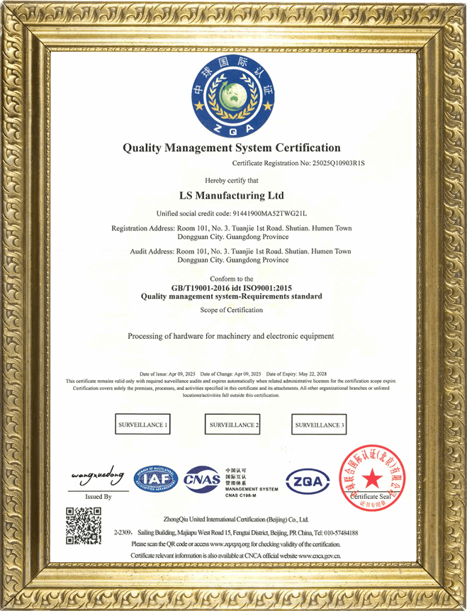 ISO 9001:2015 certification