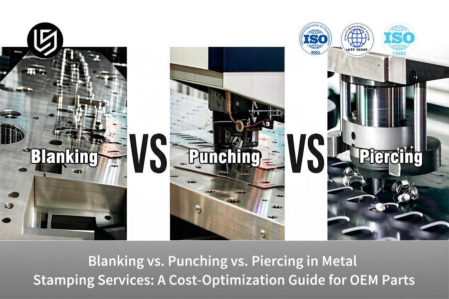 Supresión VS. Golpeando VS. Servicios de perforación en estampado de metales: una guía de optimización de costos para piezas OEM