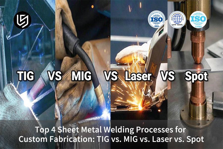 I 4 principali processi di saldatura della lamiera per lavorazioni su misura: TIG vs. MIG vs. Laser vs. Saldatura a punti