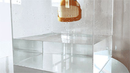 The dissolution process of water-soluble filament