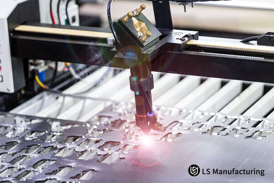 Cutting aluminum sheet for heat sink panels with an automatic nesting laser cutting service.