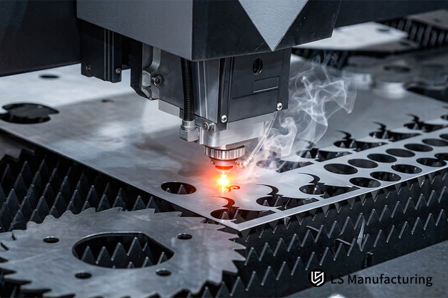 Fabricating a gear from carbon steel for heavy machinery with a precision laser cutting service.