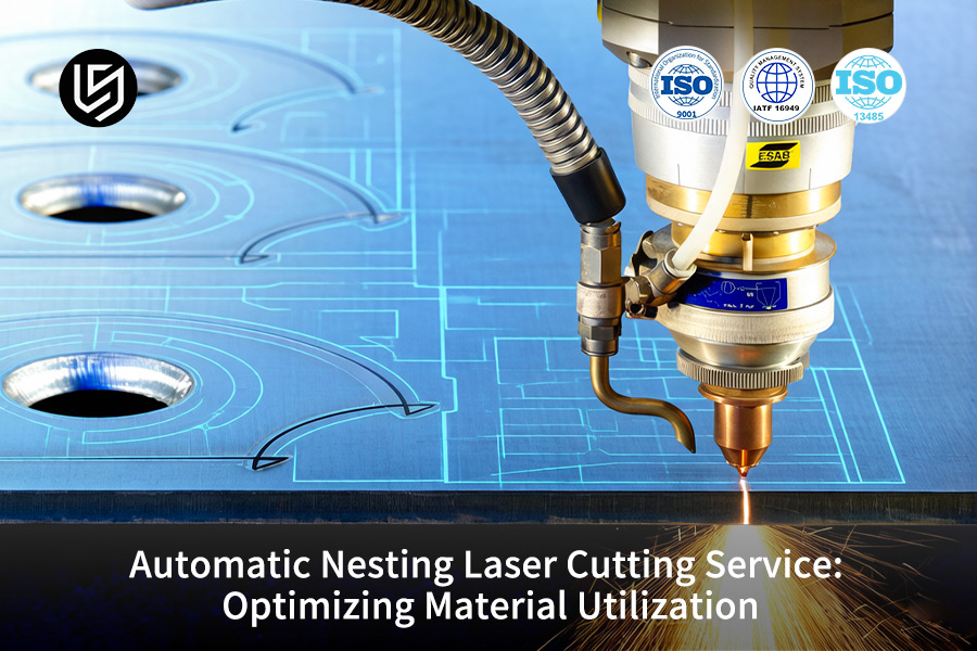 Performing automatic nesting on metal sheets for automotive parts with material optimization laser cutting.