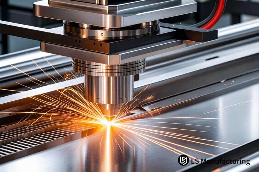 使用聚焦激光切割乳制品巴氏灭菌系统的 316L 不锈钢管件。