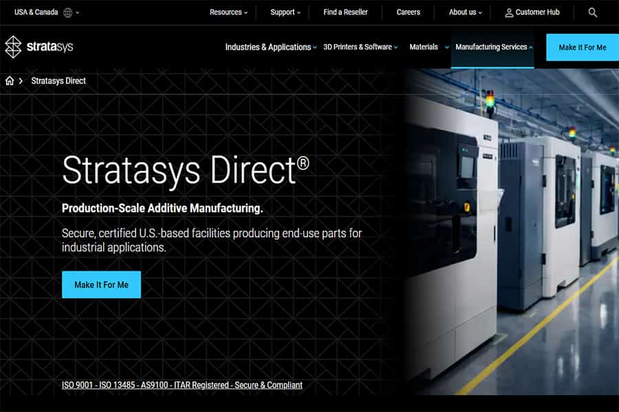 Домашняя страница услуг 3D-печати промышленного масштаба