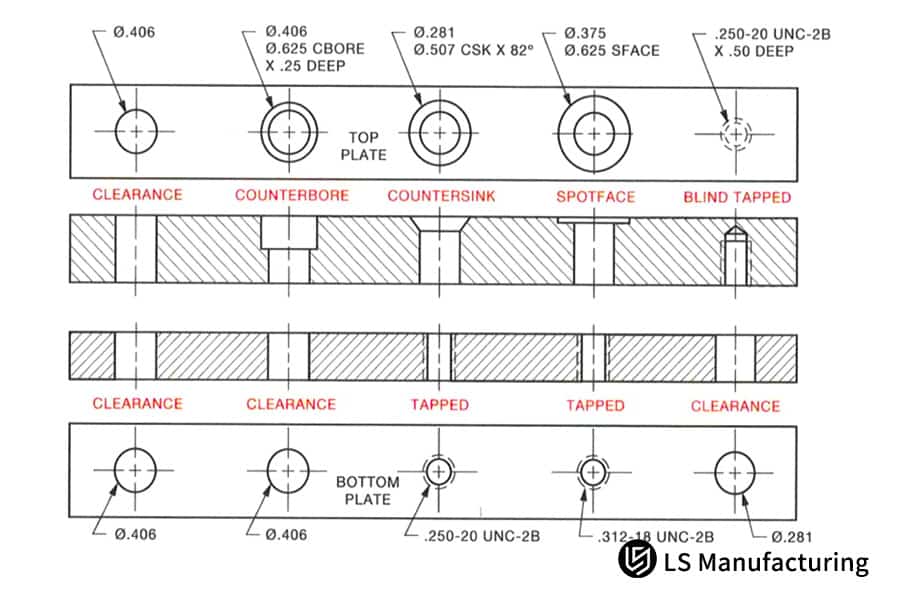 Инженерный чертеж для точного инструмента