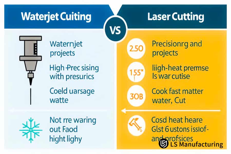 Сравнение волоконного лазера и гидроабразивной резки