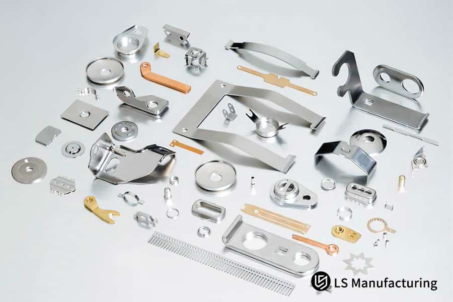 Custom metal stamping​ parts display.