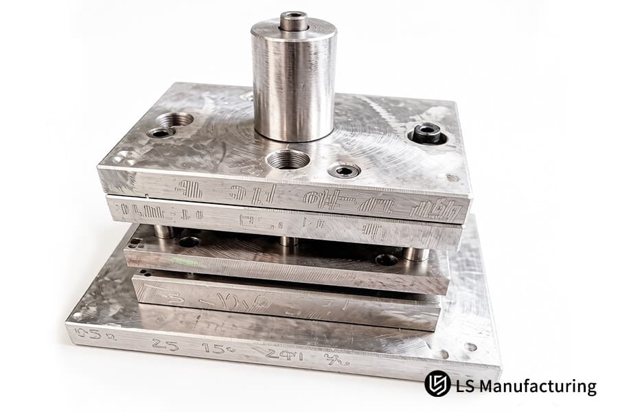 Emboutissage de précision pour moules en acier inoxydable 303 destinés à la fabrication de boîtiers de capteurs automobiles.