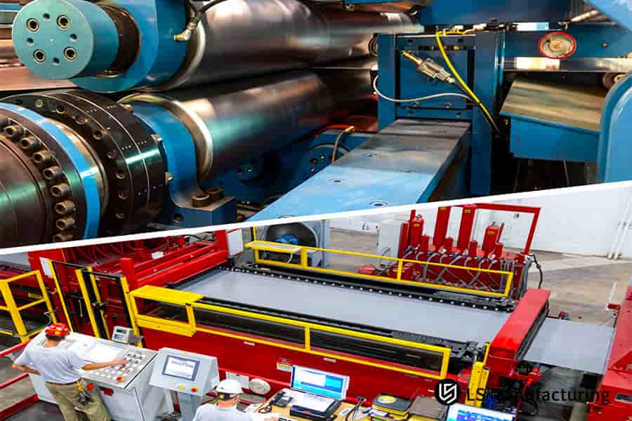 En la fábrica, los ingenieros inspeccionan las láminas de acero inoxidable 316L recién cortadas para su uso en componentes aeroespaciales críticos.